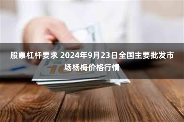 股票杠杆要求 2024年9月23日全国主要批发市场杨梅价格行情