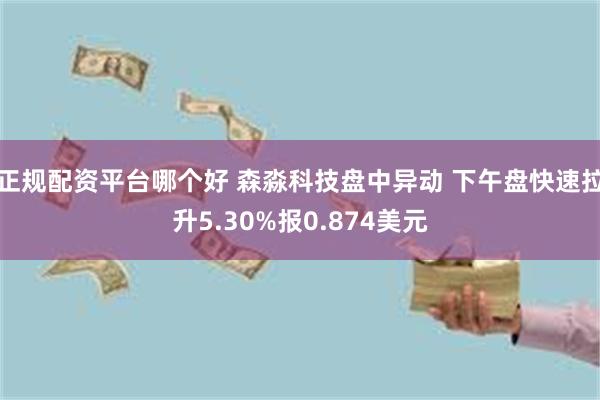 正规配资平台哪个好 森淼科技盘中异动 下午盘快速拉升5.30%报0.874美元